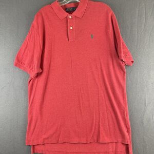 Polo Ralph Lauren Shirt Mens CL Red Polo Short Sleeves